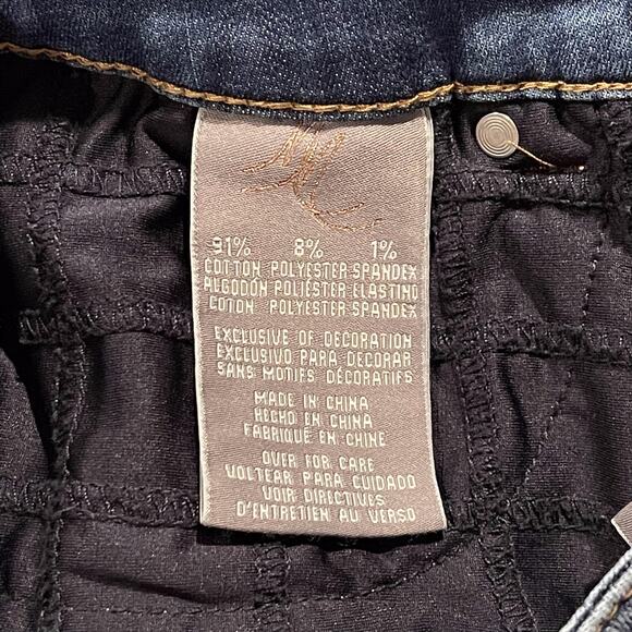 Melissa McCarthy Seven7 Jeans Skinny Slimming Boho Embroidered Floral Blue 8 - Picture 5 of 7